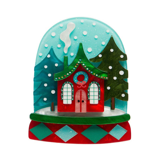 Seasonal Snow Globe Brooch