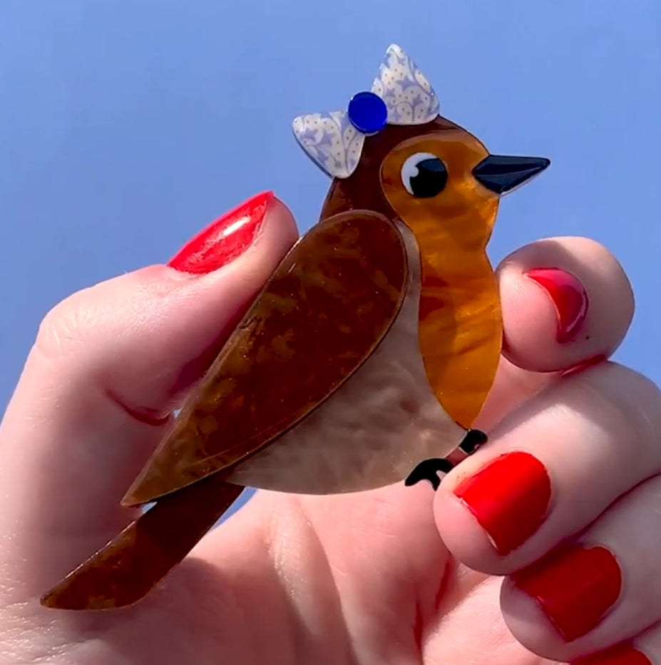 Rosie the Robin Brooch