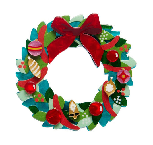 Evergreen Wreath Brooch