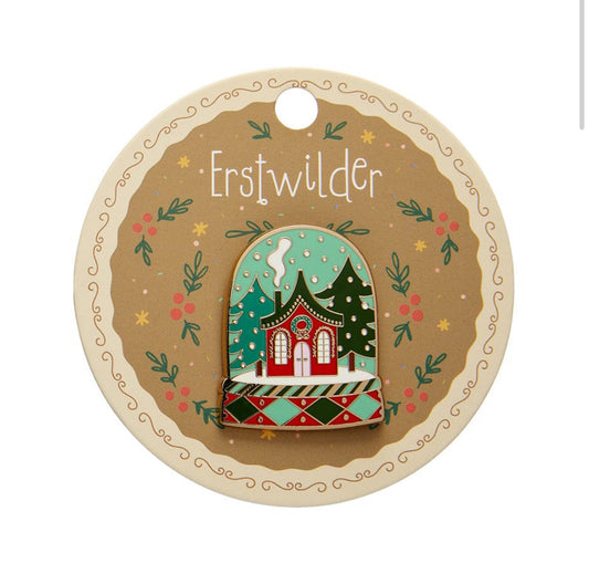 Seasonal Snow Globe Enamel Pin