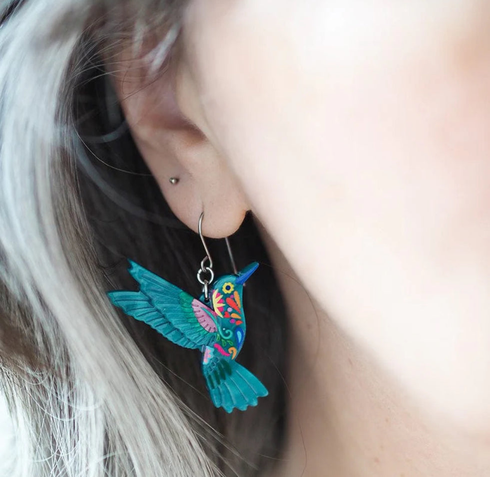 Frida's Hummingbird Drop Earrings