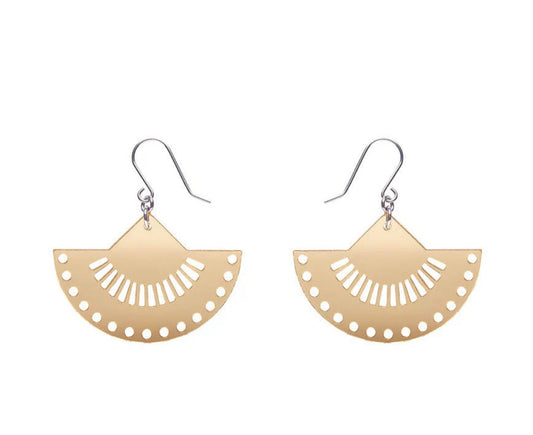 Boho Fan Essential Drop Earrings - Gold