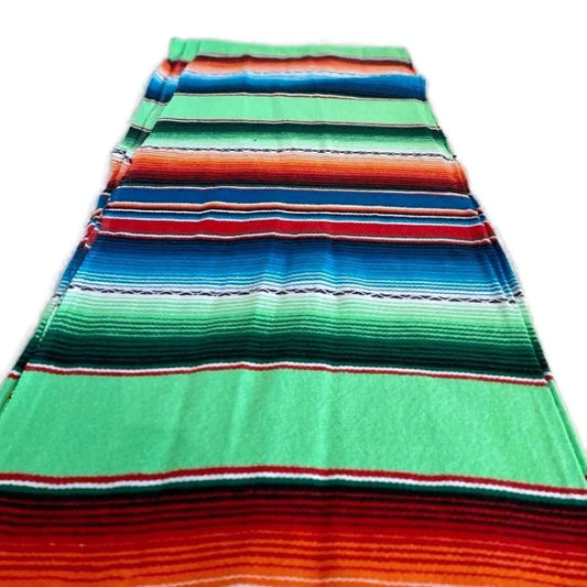 Lime Green Mexican Sarape Blanket