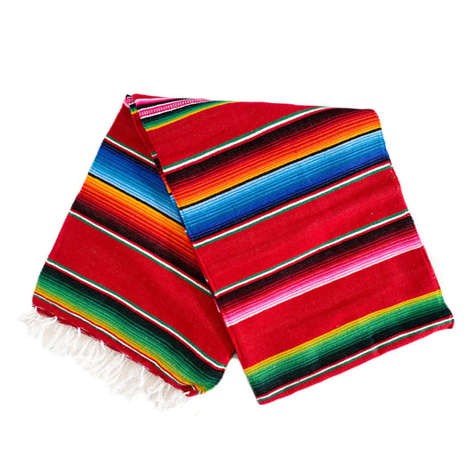 Red Mexican Sarape Blanket