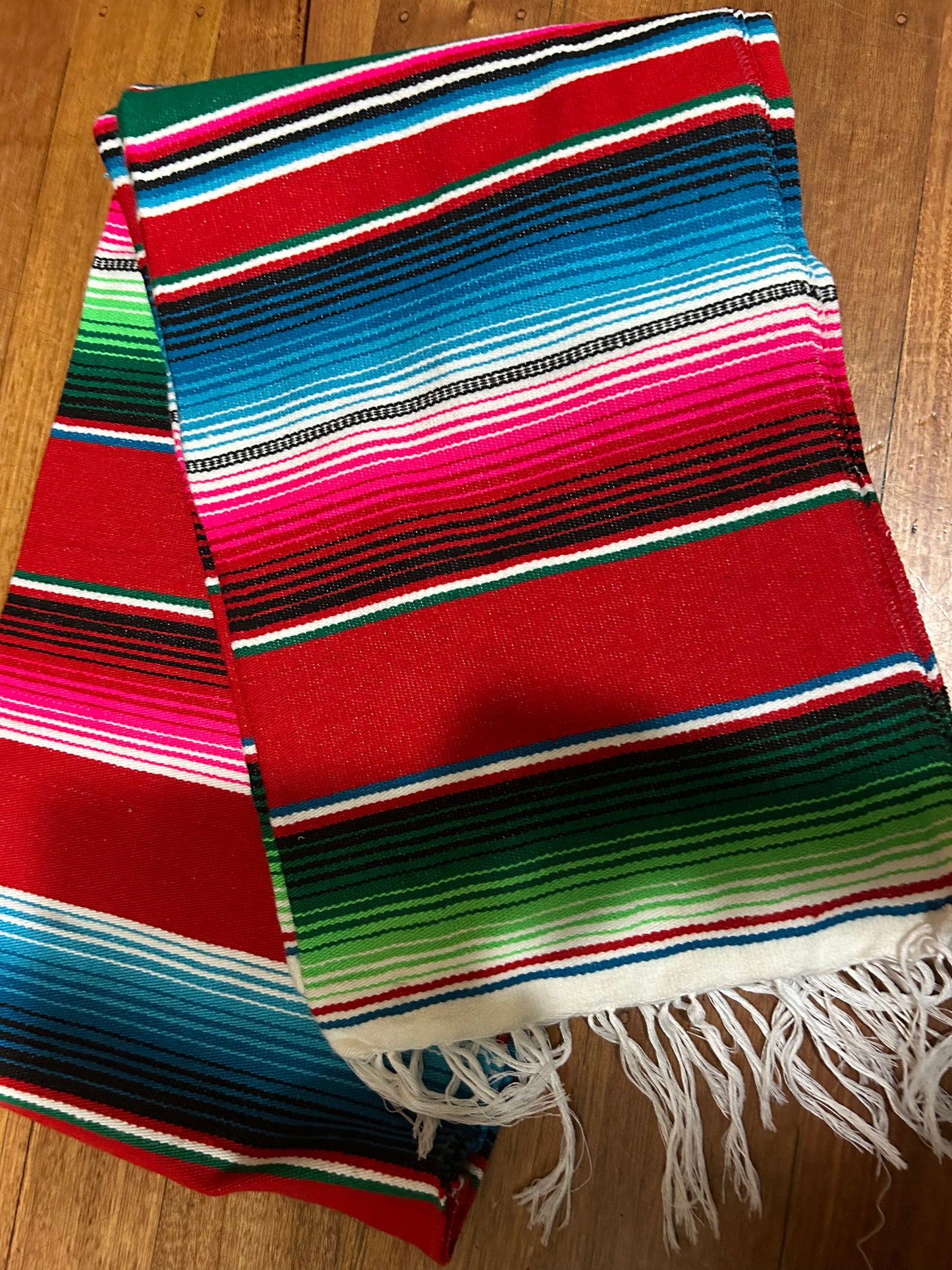 Red Mexican Sarape Blanket