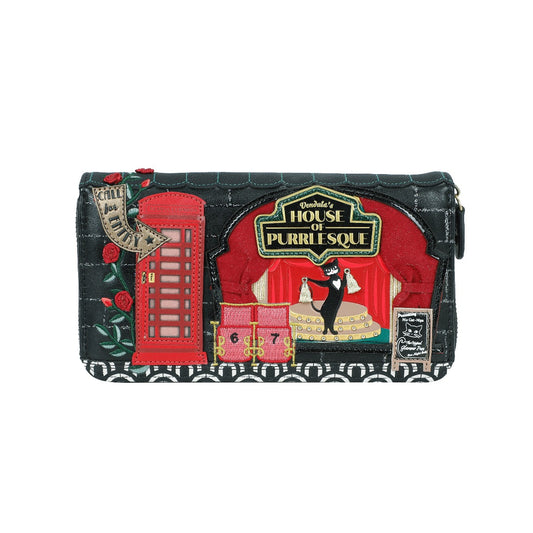 VENDULA'S PURRLESQUE CLUB LARGE ZIPAROUND WALLET