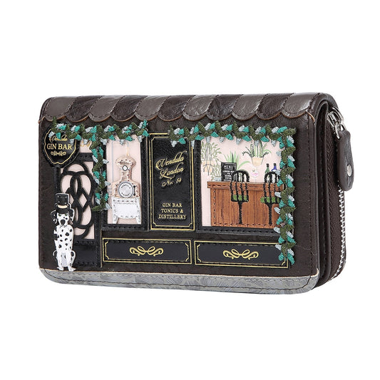 VENDULA GIN BAR LARGE ZIPAROUND WALLET